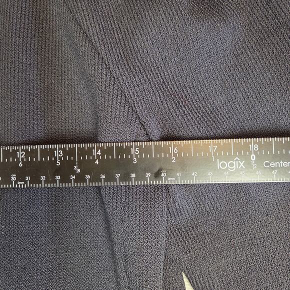 St. John Collection Navy Knit Jacket Women’s Size 10 Gold Button Zip Front USA - Picture 10 of 16